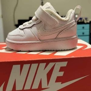 Size 3C baby white Nikes